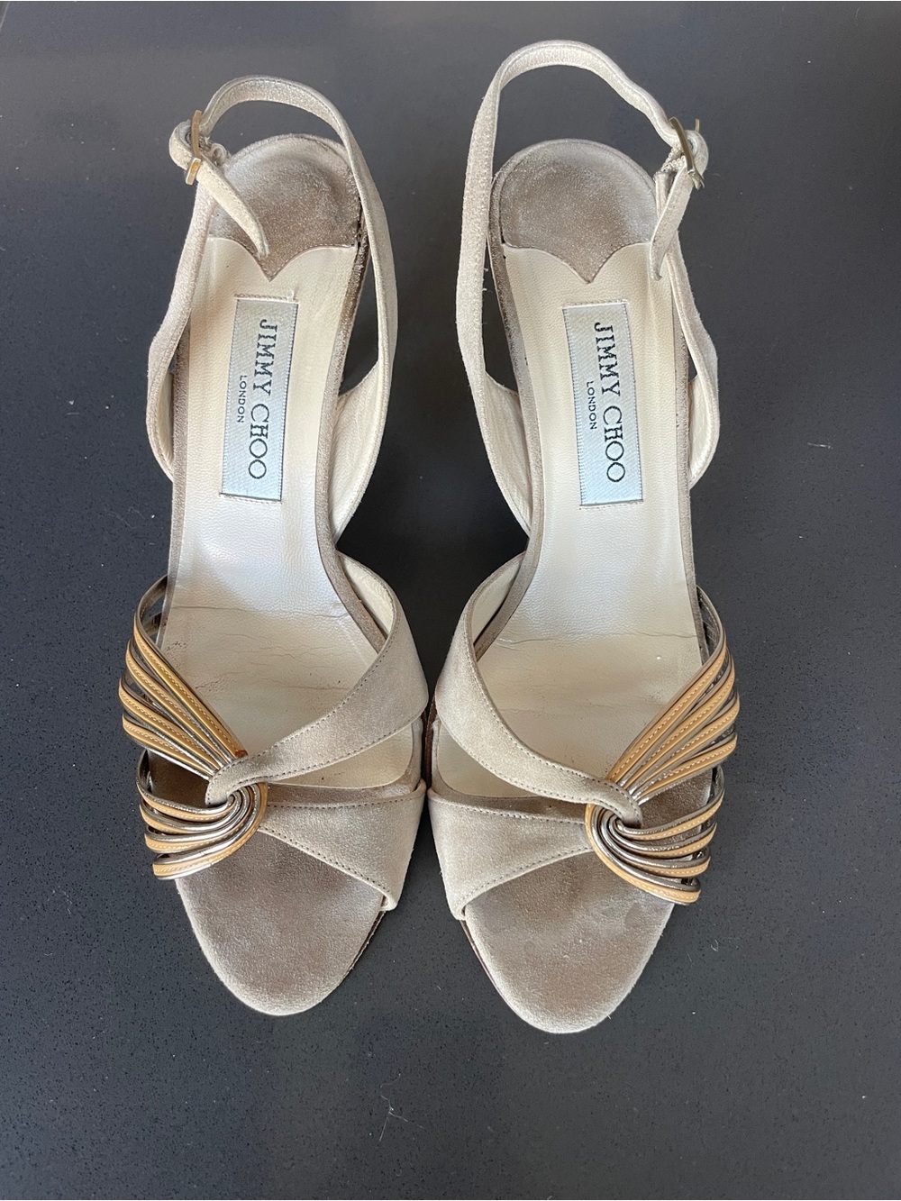 Jimmy Choo Suede Slingback Sandals Size 38.5